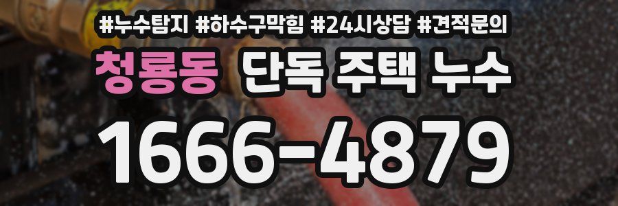 청룡동 단독 주택 누수