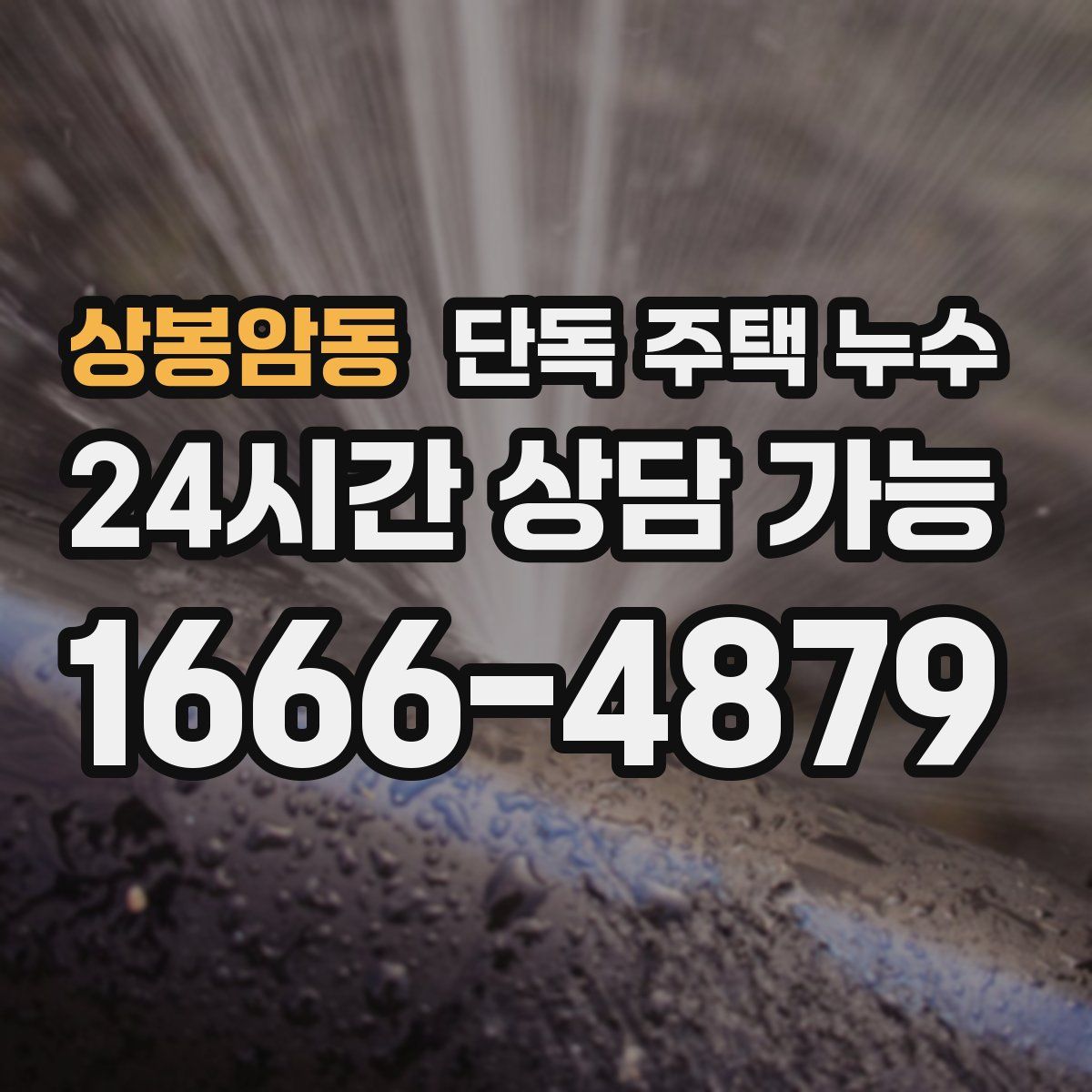 상봉암동 단독 주택 누수
