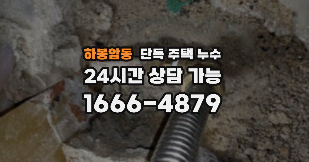 하봉암동 단독 주택 누수