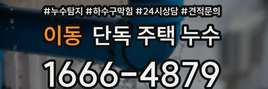 이동 단독 주택 누수