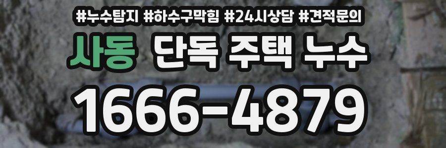 사동 단독 주택 누수
