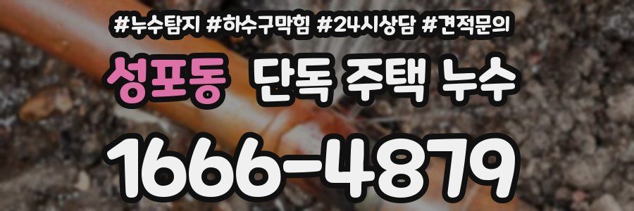성포동 단독 주택 누수