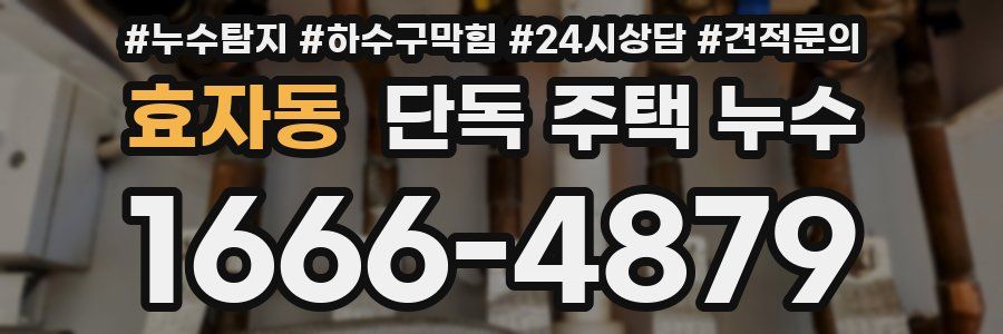 효자동 단독 주택 누수