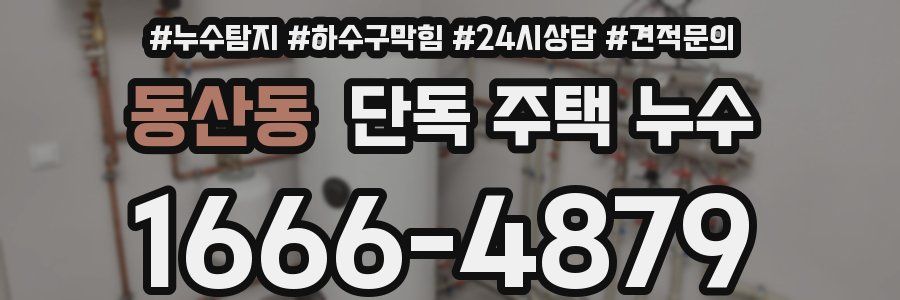 동산동 단독 주택 누수