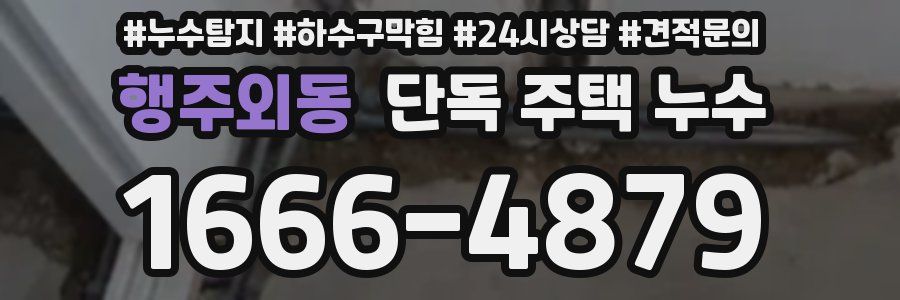 행주외동 단독 주택 누수