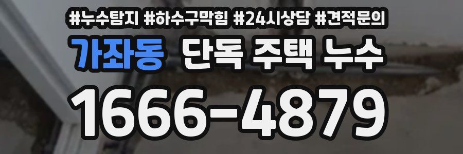 가좌동 단독 주택 누수