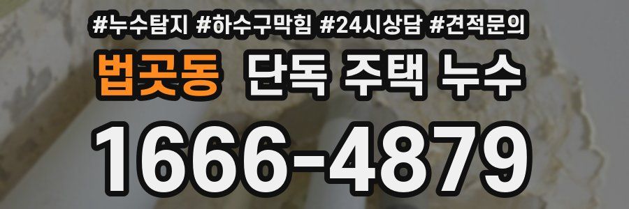 법곳동 단독 주택 누수