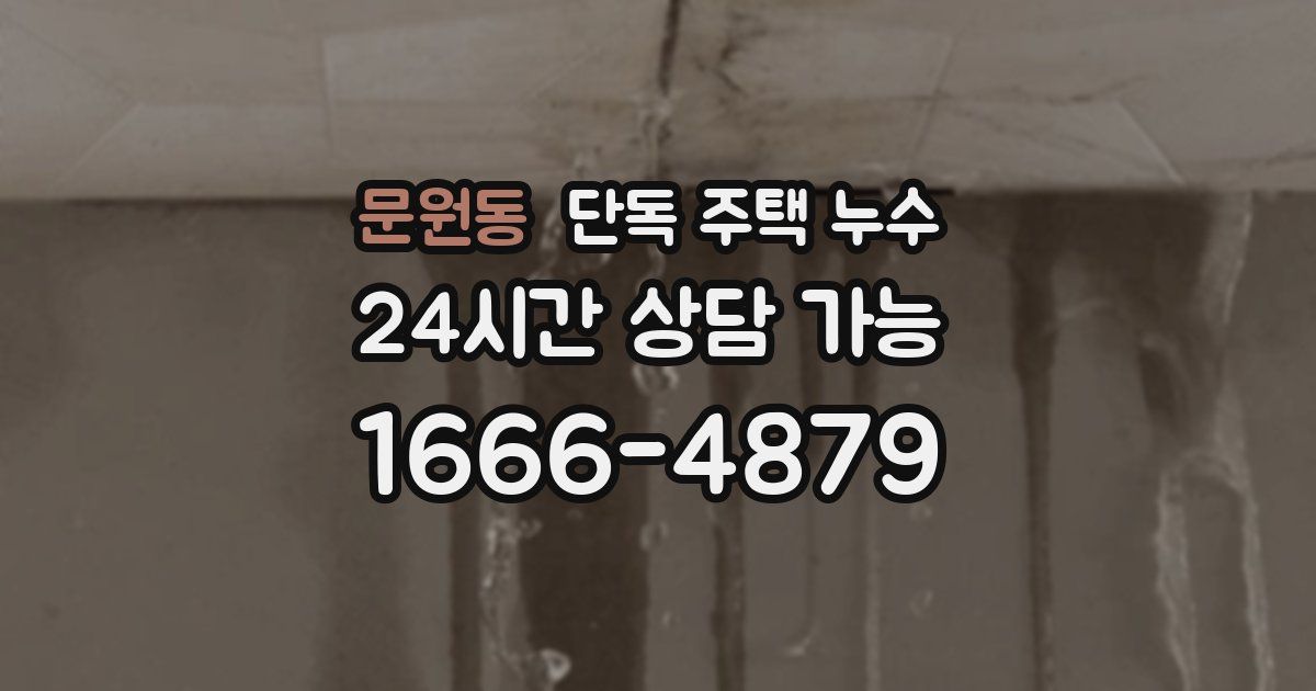 문원동 단독 주택 누수