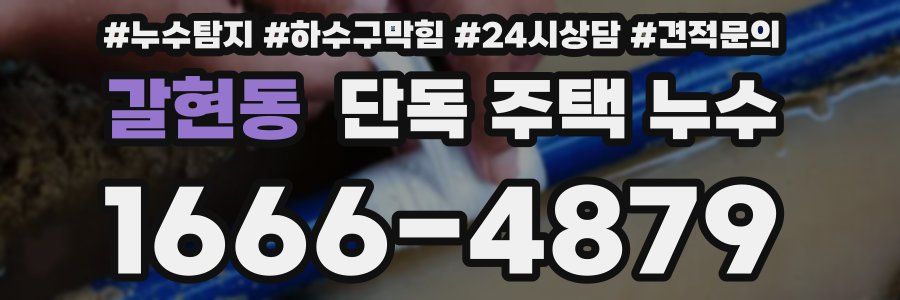 갈현동 단독 주택 누수