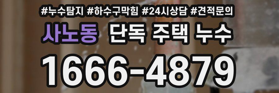 사노동 단독 주택 누수
