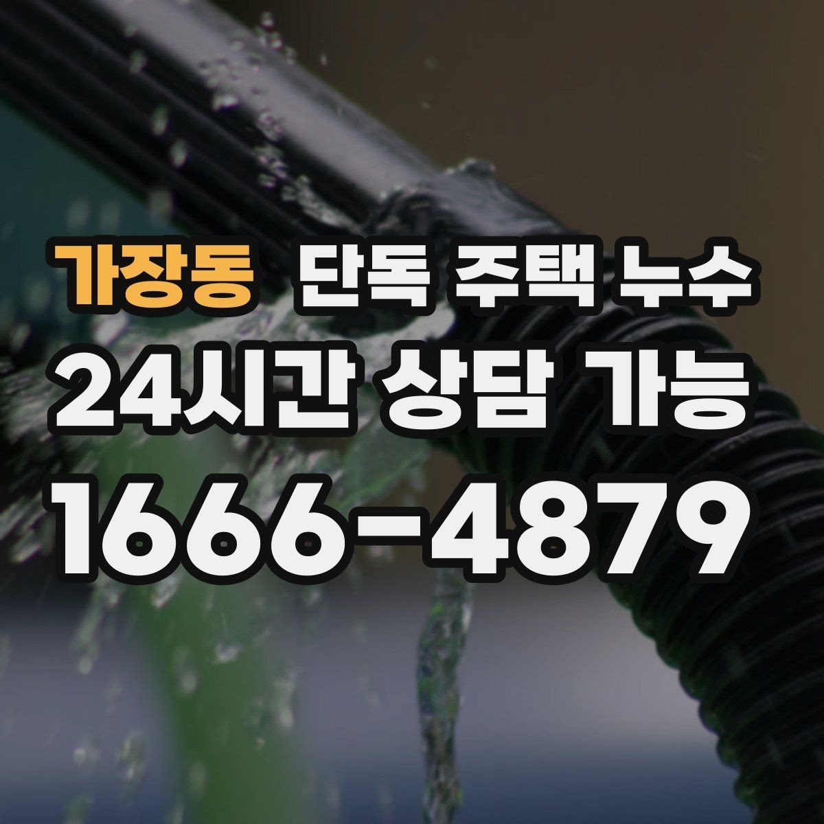 가장동 단독 주택 누수 물자국이 갑자기 생겼는데 비는 안 왔다면