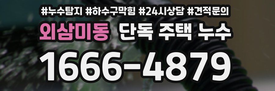 외삼미동 단독 주택 누수