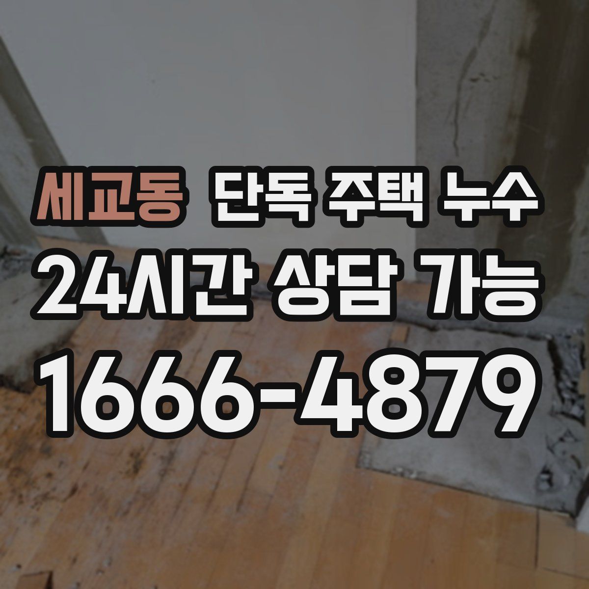 세교동 단독 주택 누수