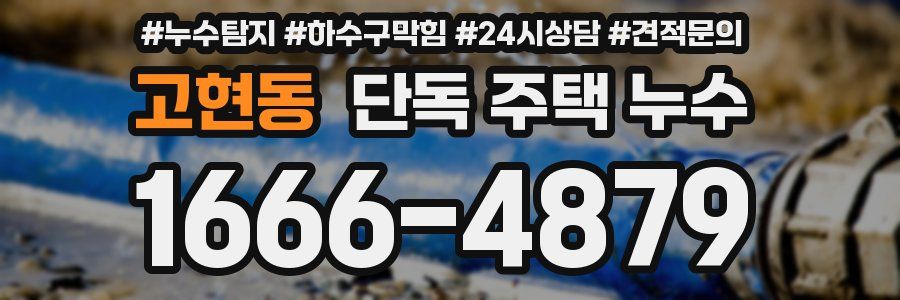 고현동 단독 주택 누수