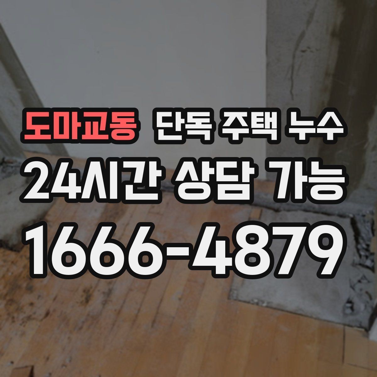 도마교동 단독 주택 누수 샤워 후 거실 쪽까지 습기가 퍼질 때