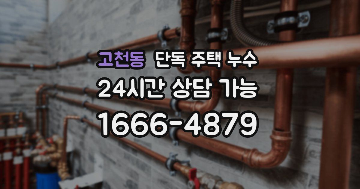 고천동 단독 주택 누수