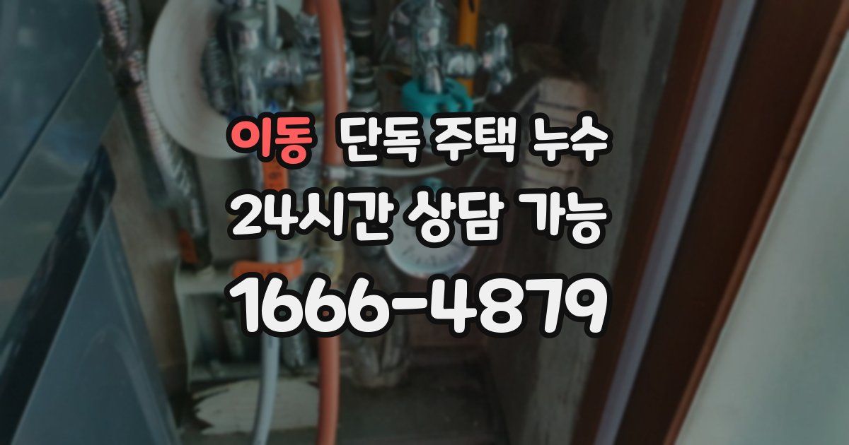 이동 단독 주택 누수