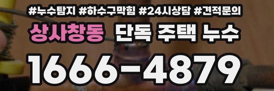 상사창동 단독 주택 누수