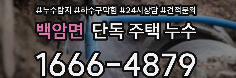 백암면 단독 주택 누수