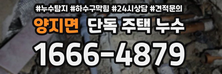 양지면 단독 주택 누수