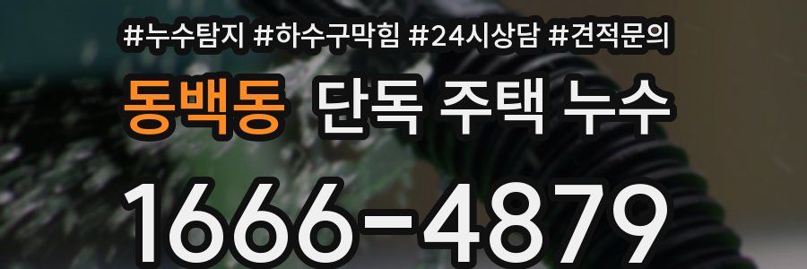 동백동 단독 주택 누수