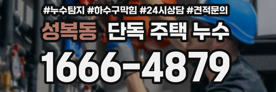 성복동 단독 주택 누수