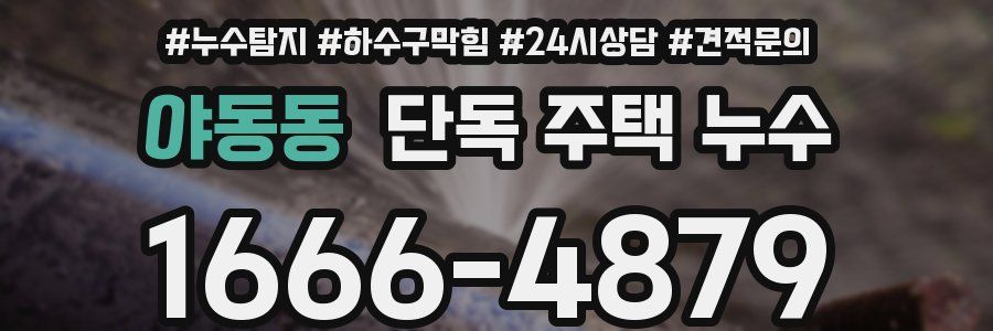 야동동 단독 주택 누수