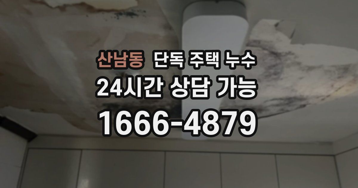 산남동 단독 주택 누수