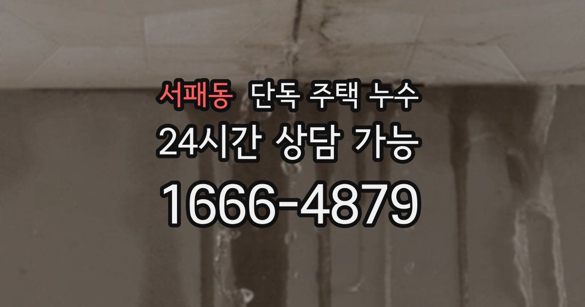 서패동 단독 주택 누수