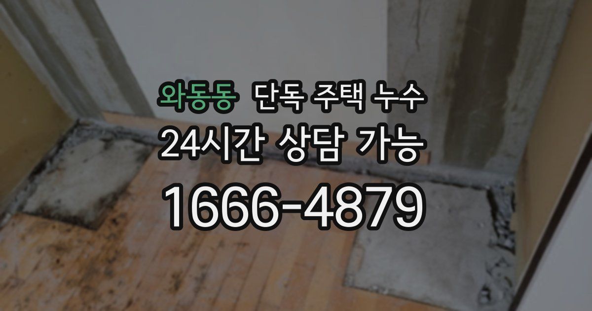 와동동 단독 주택 누수