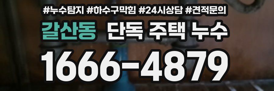 갈산동 단독 주택 누수