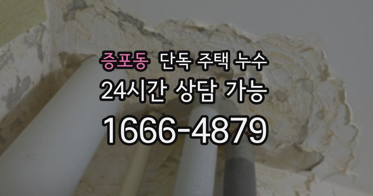 증포동 단독 주택 누수