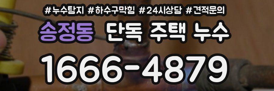 송정동 단독 주택 누수