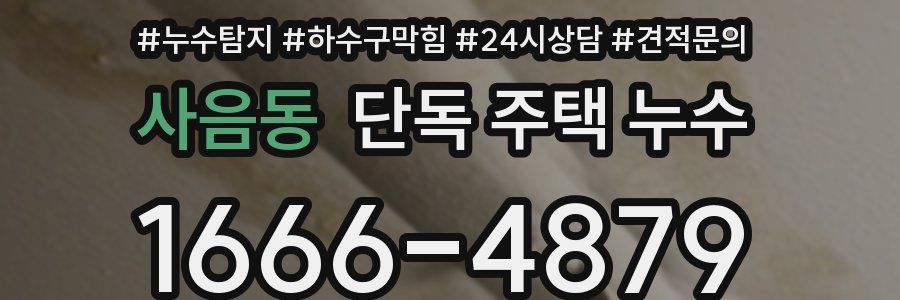 사음동 단독 주택 누수