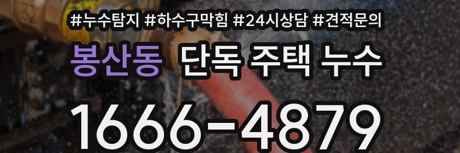 봉산동 단독 주택 누수