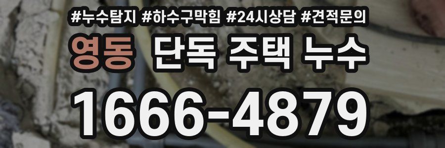 영동 단독 주택 누수