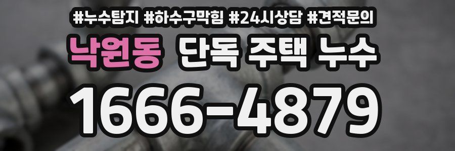 낙원동 단독 주택 누수