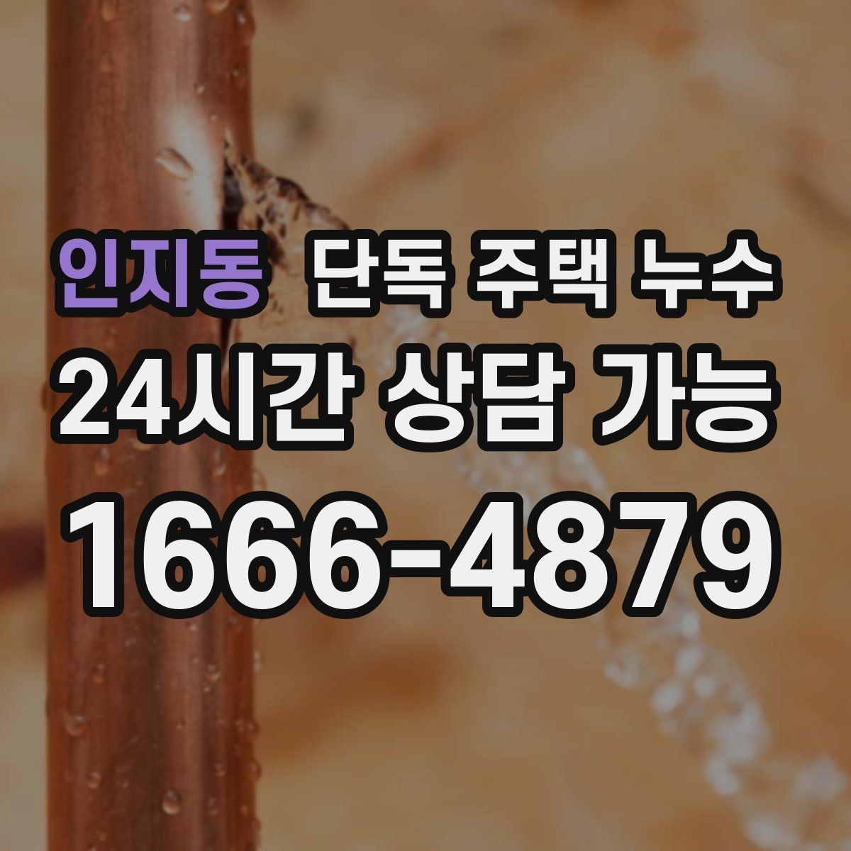 인지동 단독 주택 누수 보일러 배관 연결부가 젖는 경우