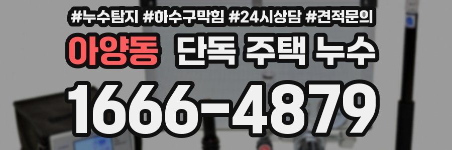 아양동 단독 주택 누수