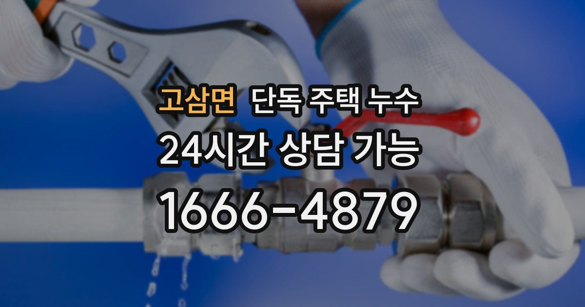 고삼면 단독 주택 누수