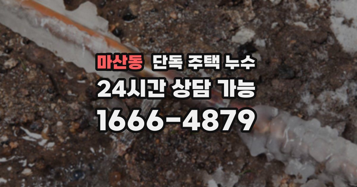 마산동 단독 주택 누수