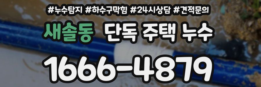 새솔동 단독 주택 누수