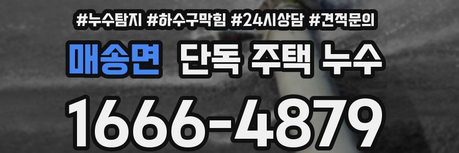 매송면 단독 주택 누수