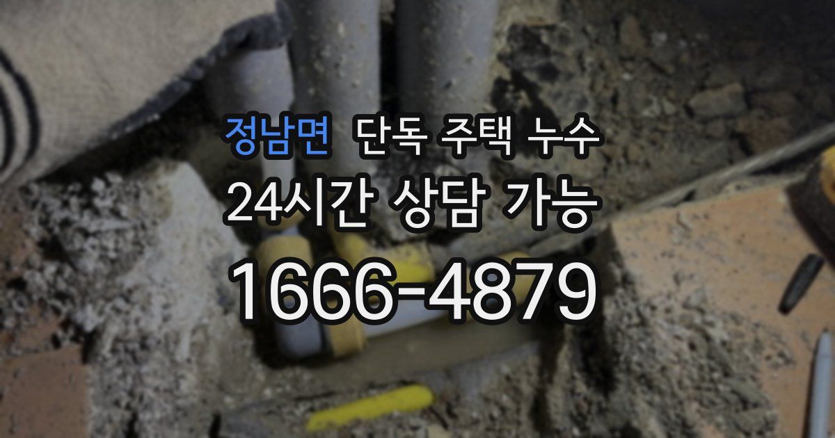 정남면 단독 주택 누수