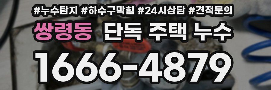 쌍령동 단독 주택 누수