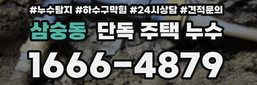 삼숭동 단독 주택 누수