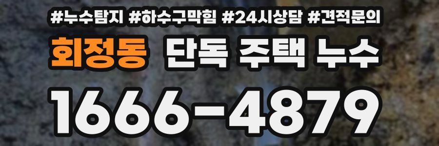 회정동 단독 주택 누수