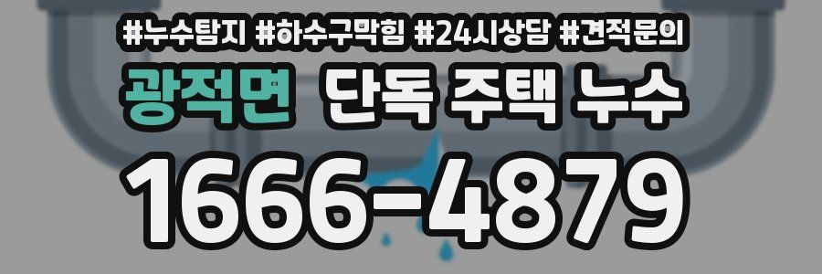 광적면 단독 주택 누수