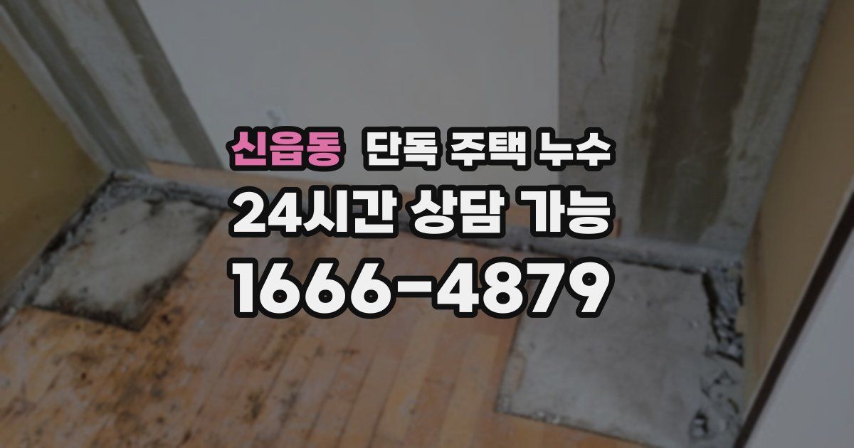 신읍동 단독 주택 누수