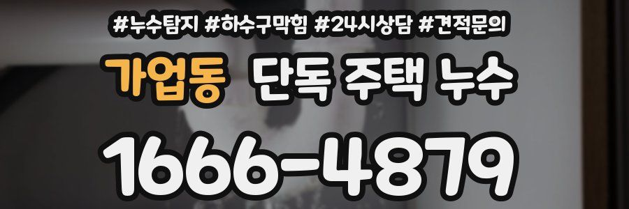 가업동 단독 주택 누수